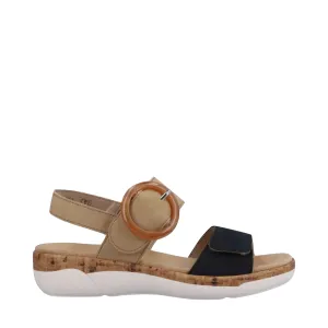 Remonte Women's Jocelyn 53 Sandal in Blue/Sand