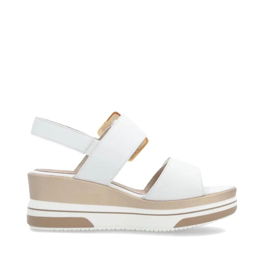 Remonte Women's Sabine 50 Wedge Sandal in Weiss White