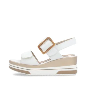 Remonte Women's Sabine 50 Wedge Sandal in Weiss White
