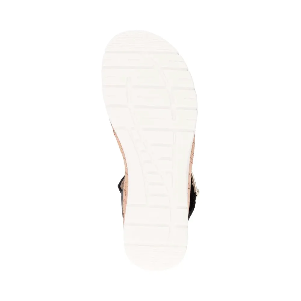 Remote Women's Gizela 50 Wedge Sandal in White/Tan/Black