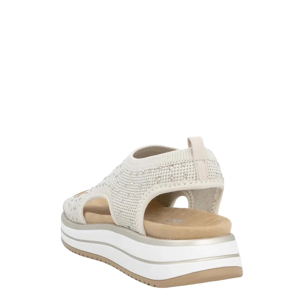 Remote Women's Jocelyn 55 Slip On Stretch Sandal in Alabaster