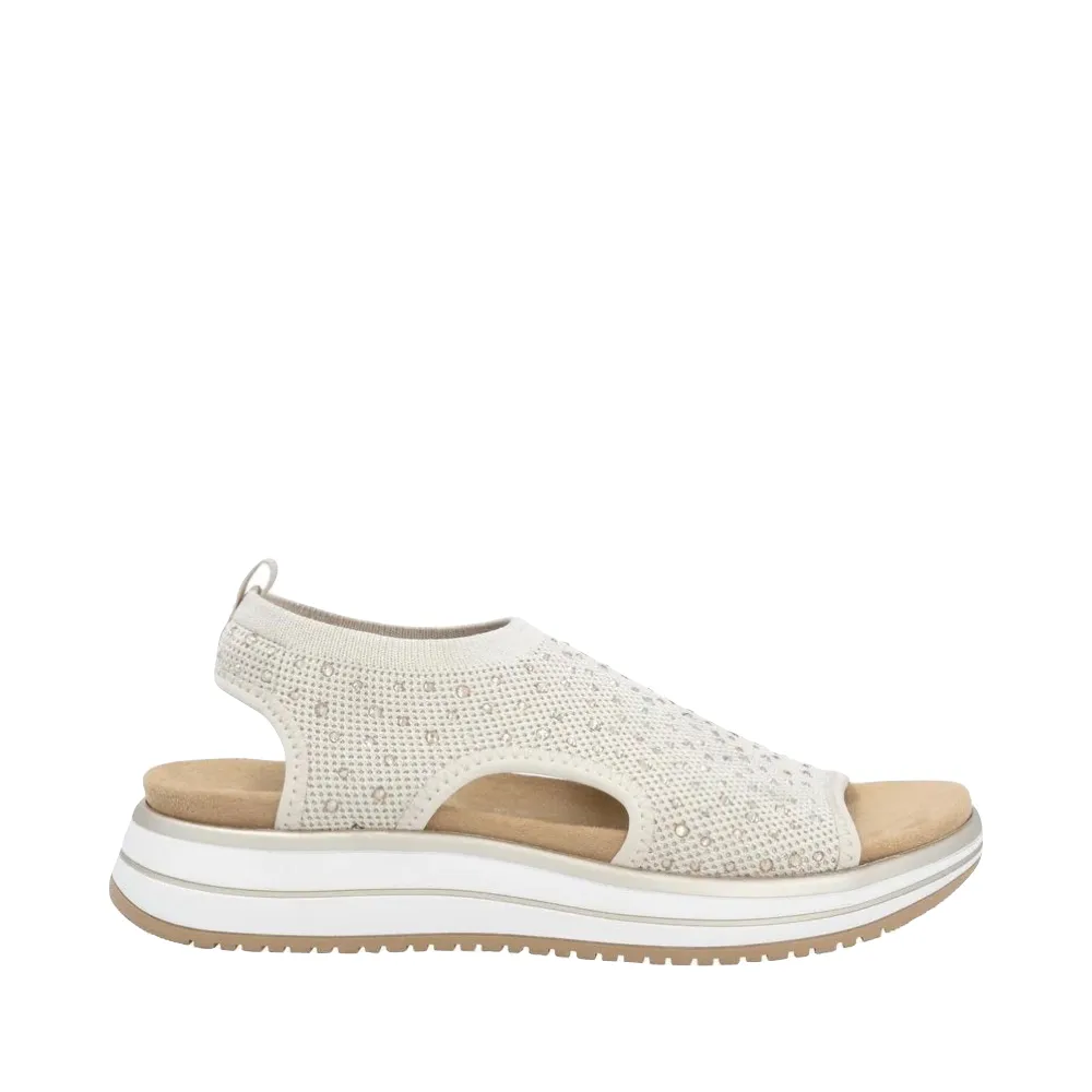 Remote Women's Jocelyn 55 Slip On Stretch Sandal in Alabaster