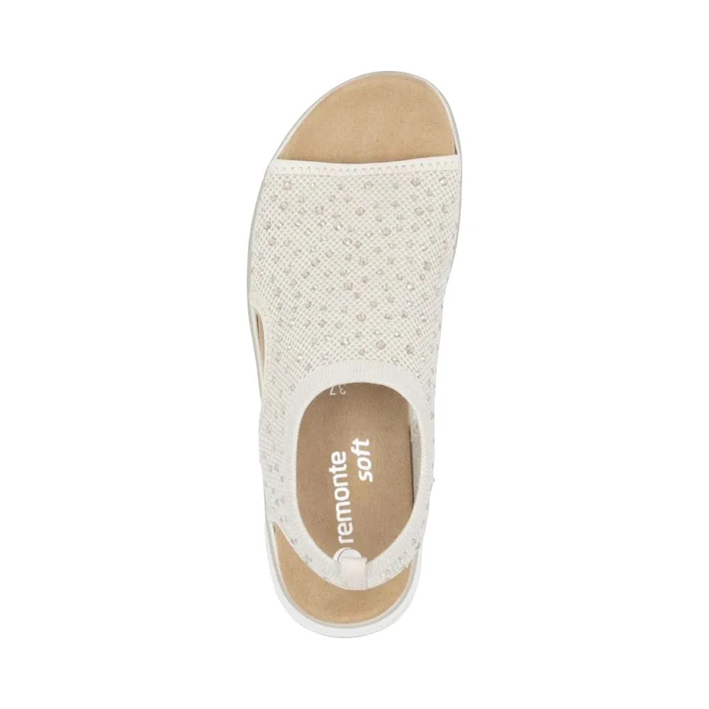 Remote Women's Jocelyn 55 Slip On Stretch Sandal in Alabaster