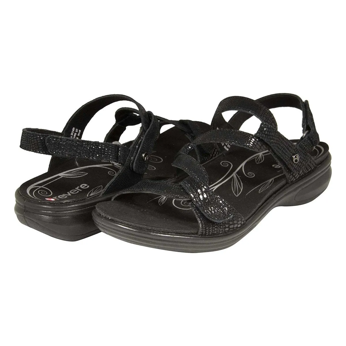 Revere Women's Miami Black Lizard