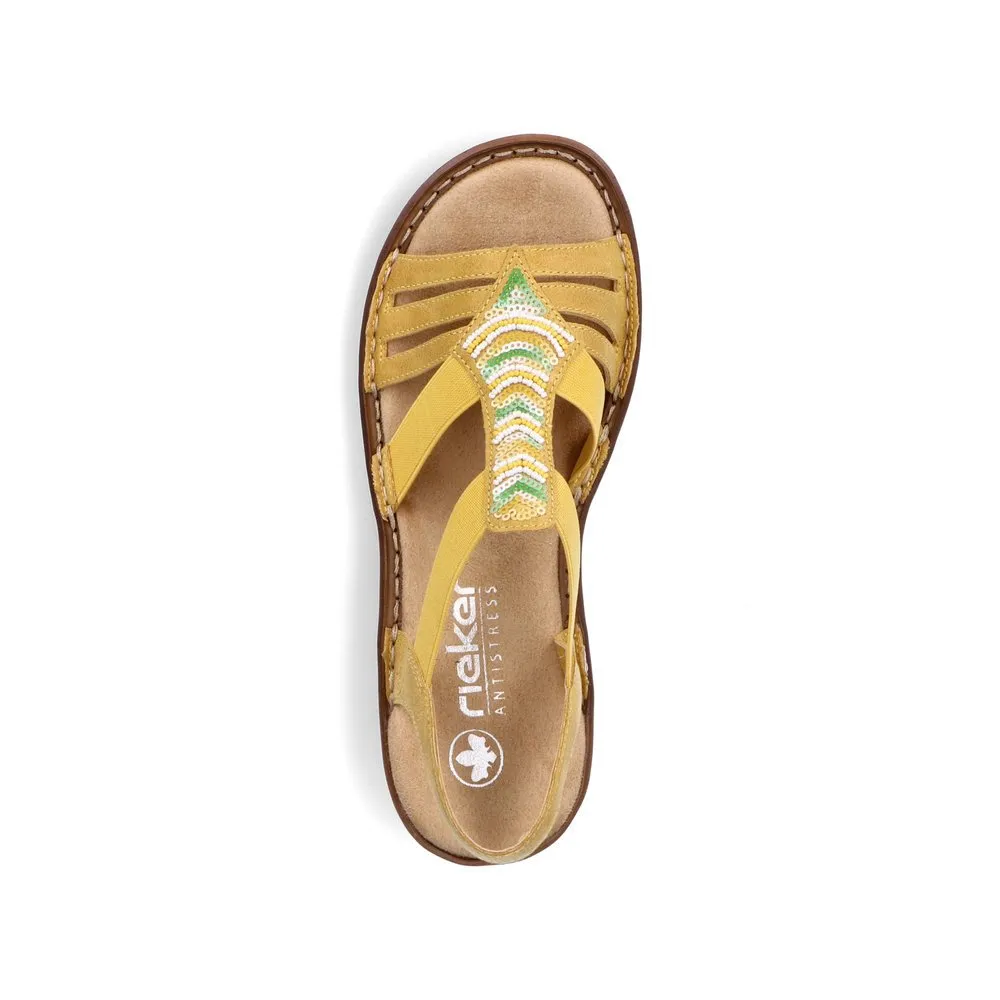 Rieker Shoes 62808-68 Yellow Multi Slip On