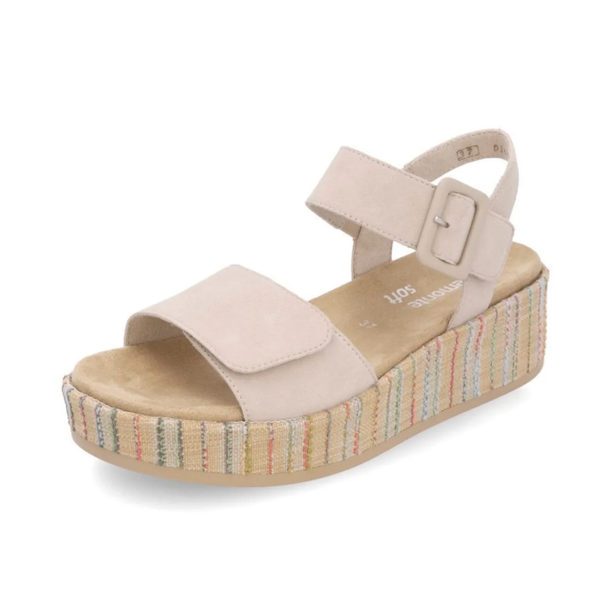 Rieker Women's D1N54-60 Jocelyn Beige Suede