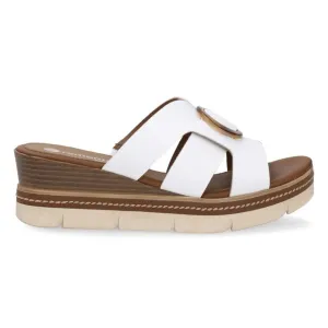 Rieker Women's D2L52-80 Jerilyn White Leather