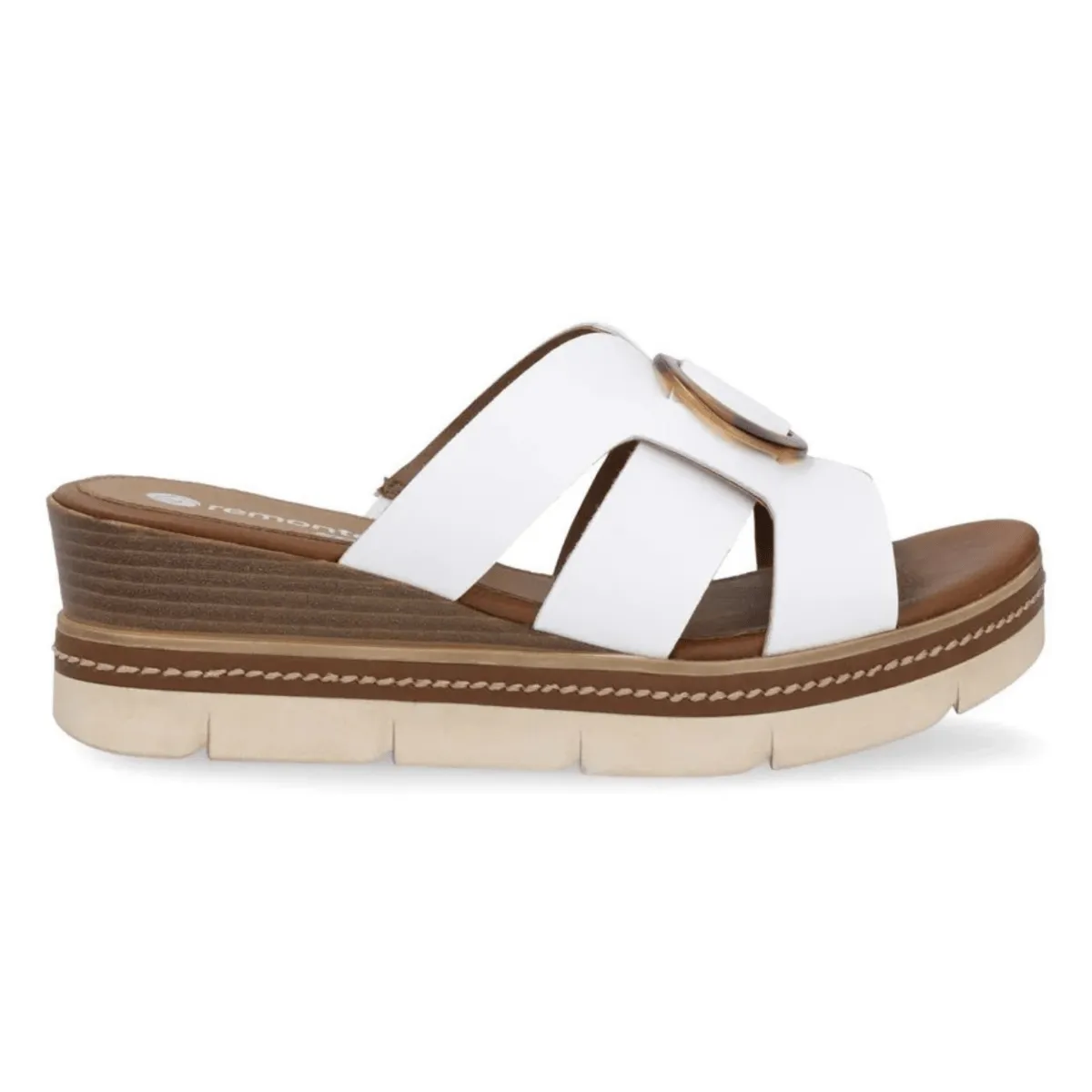Rieker Women's D2L52-80 Jerilyn White Leather