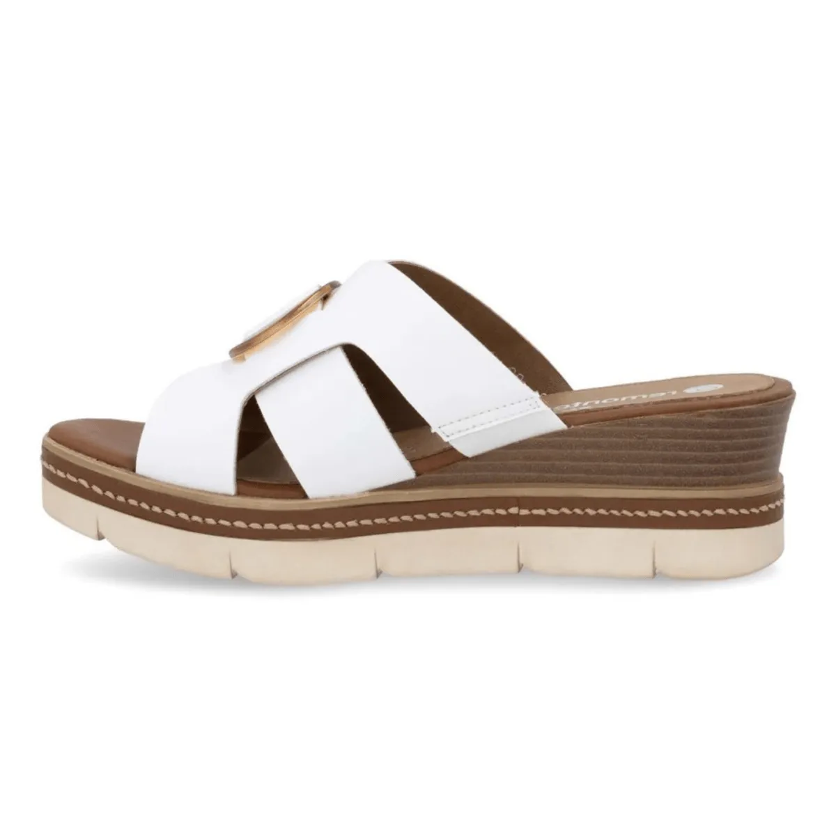 Rieker Women's D2L52-80 Jerilyn White Leather