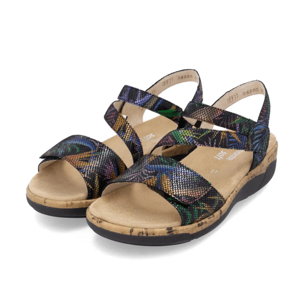 Rieker Women's R6860-91 Jocelyn Black Multi Leather