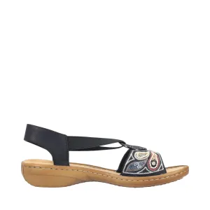 Rieker Women's Regina B4 Sandal in Black