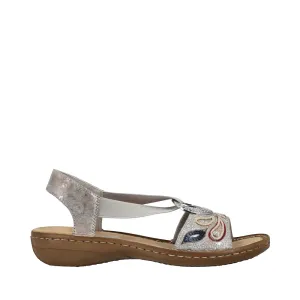 Rieker Women's Regina B4 Sandal in Rose Metallic