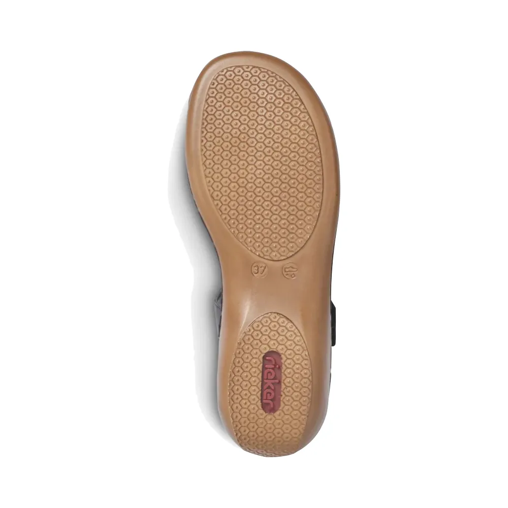 Rieker Women's Regina C7 Sandal in Black