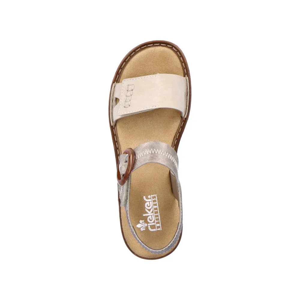 Rieker Women's Regina Z3 Sandal in Cliff/Perle