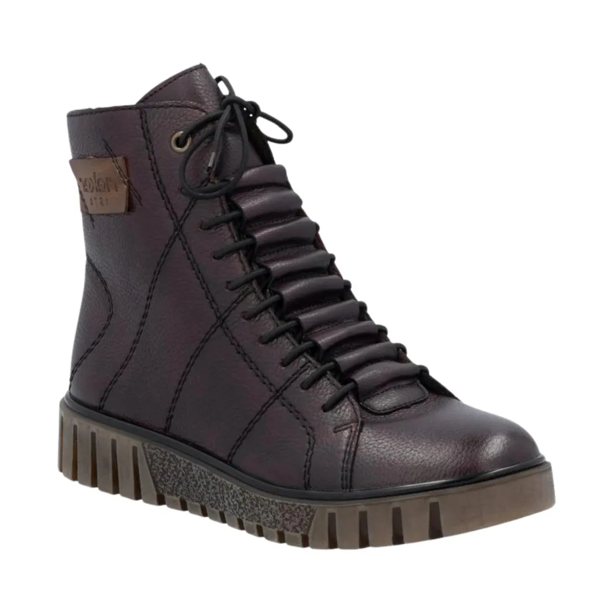 Rieker Women's Y3421-35 Dark Red Leather