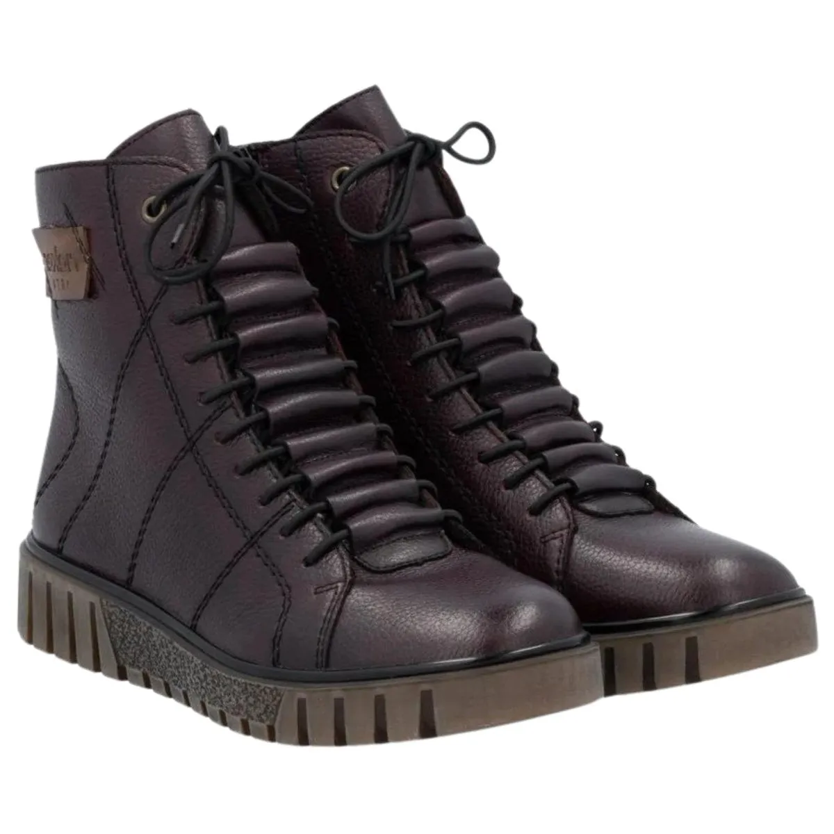Rieker Women's Y3421-35 Dark Red Leather