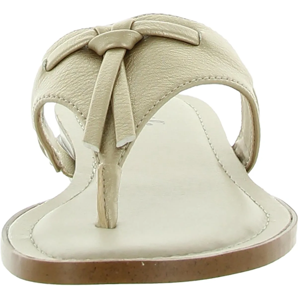 Rio Womens Faux Leather Pebbled Flip-Flops