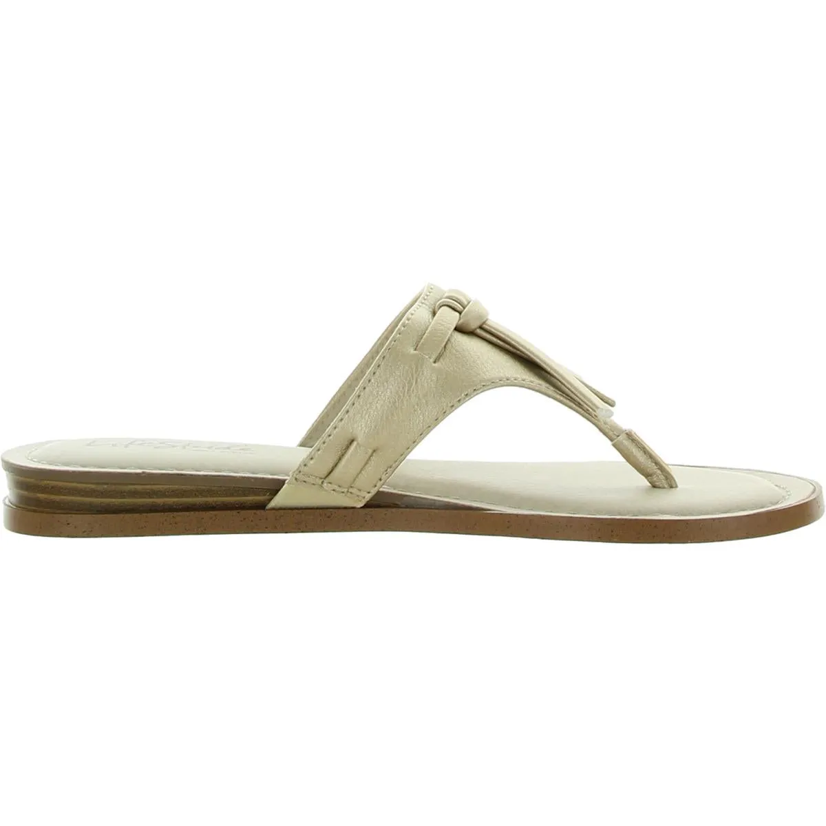 Rio Womens Faux Leather Pebbled Flip-Flops
