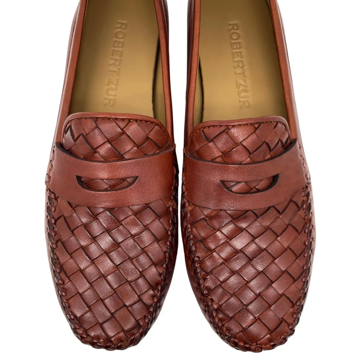 Robert Zur Women's Petra Vintage Luggage Woven Leather