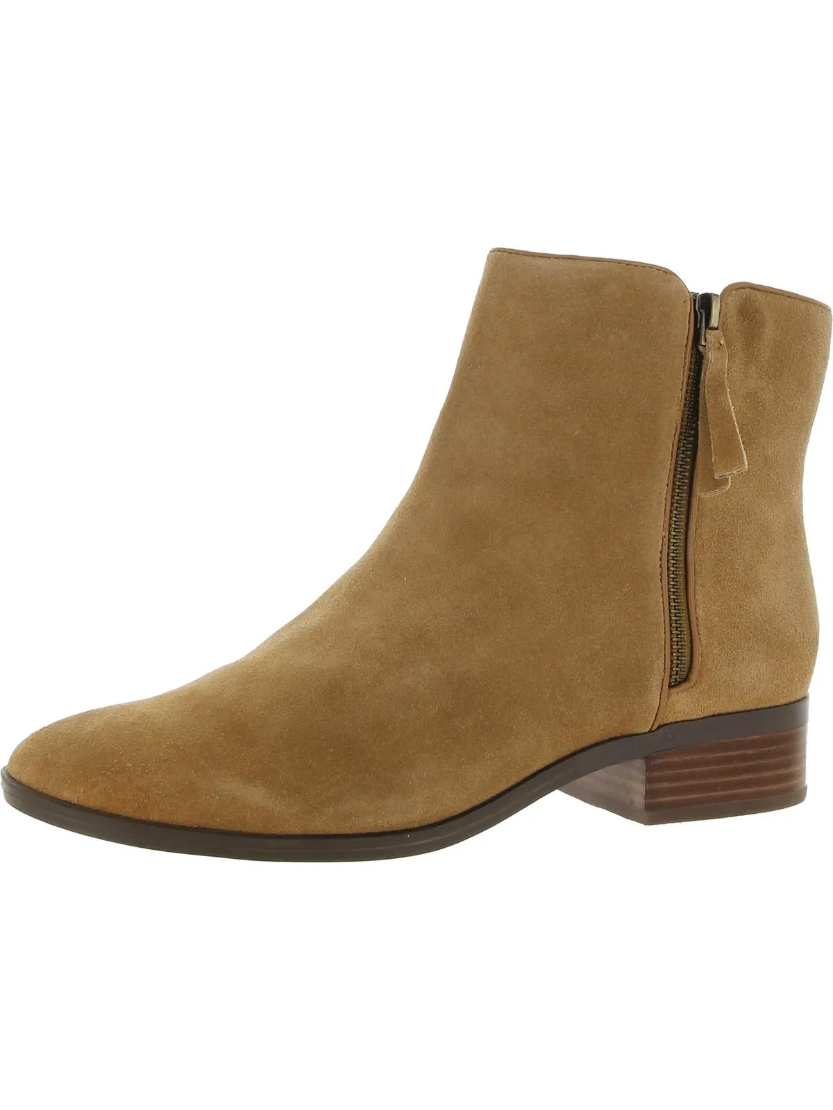 Robyn Womens Zipper Block Heel Ankle Boots