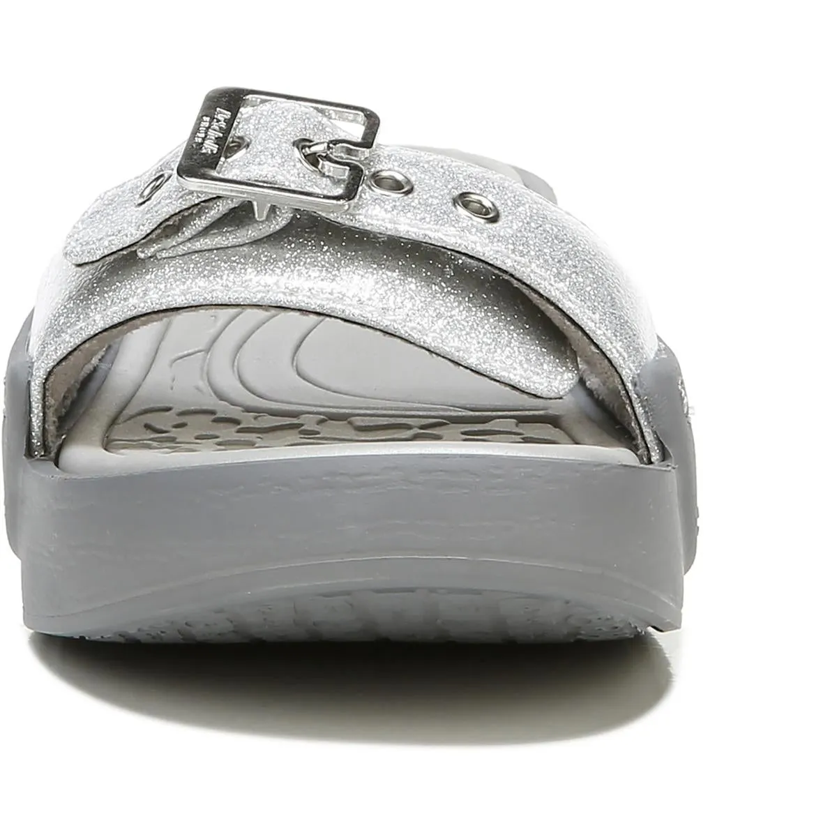 Rock On Womens Slip On Buckle Slide Sandals