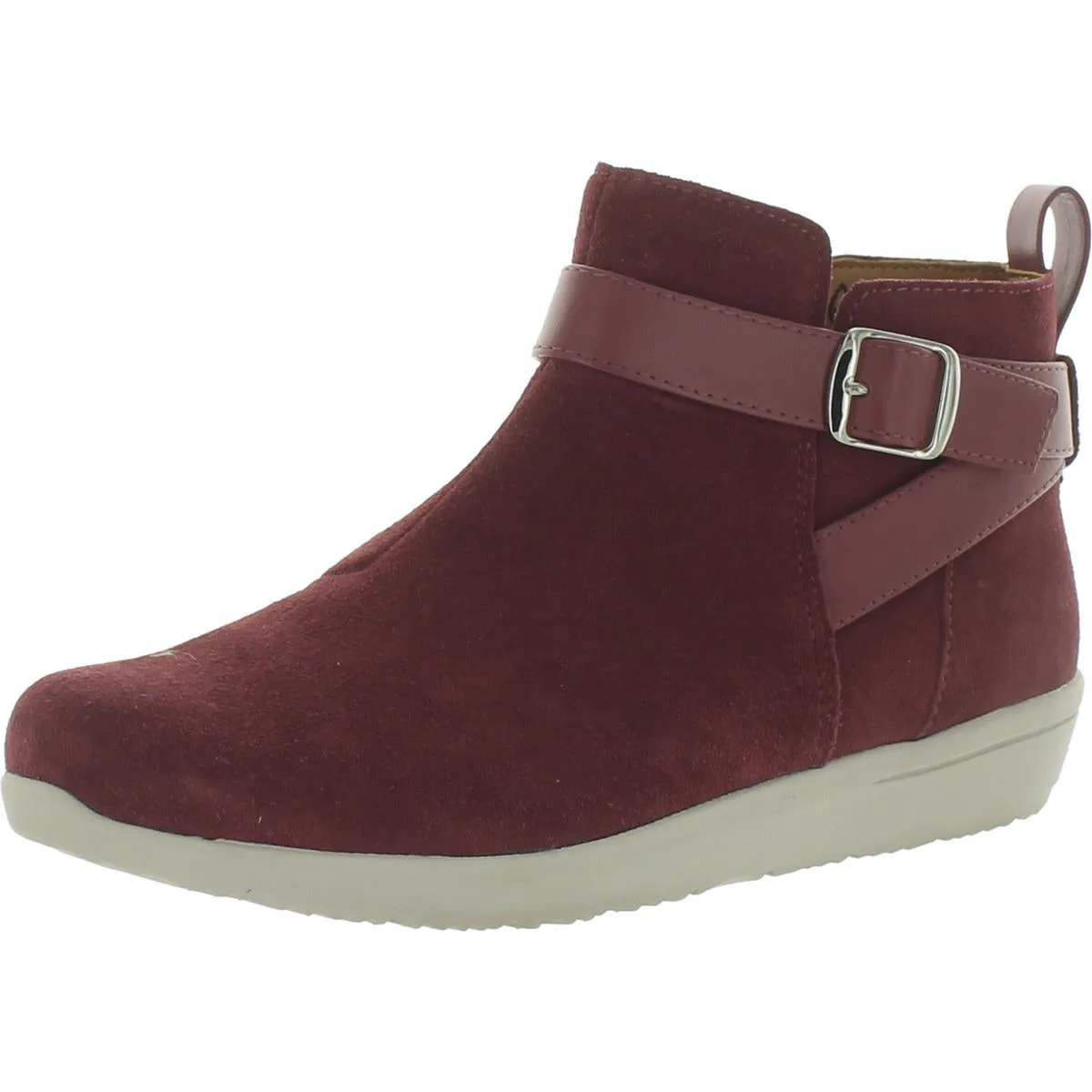Romy Womens Suede Round Toe Ankle Boots