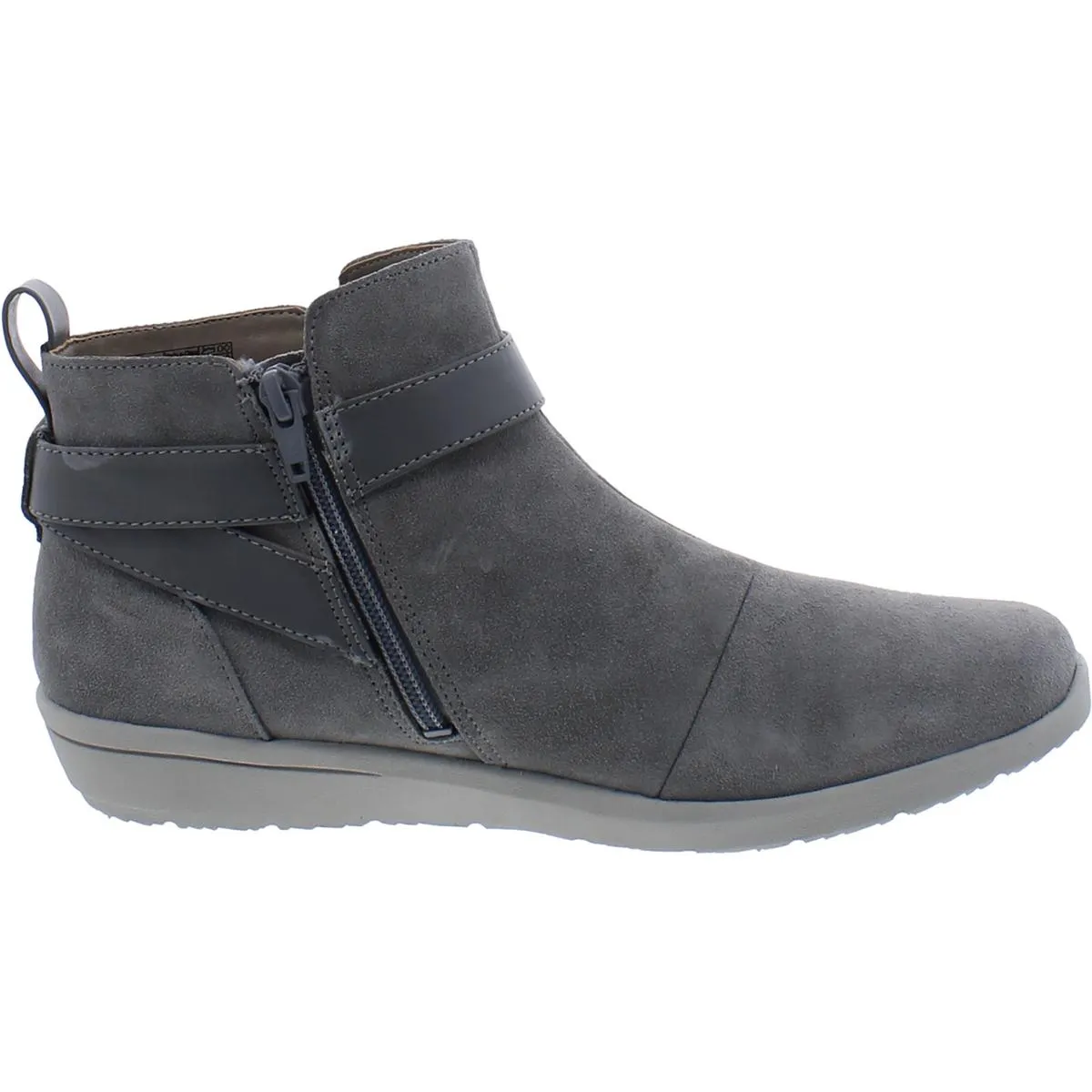 Romy Womens Suede Round Toe Ankle Boots