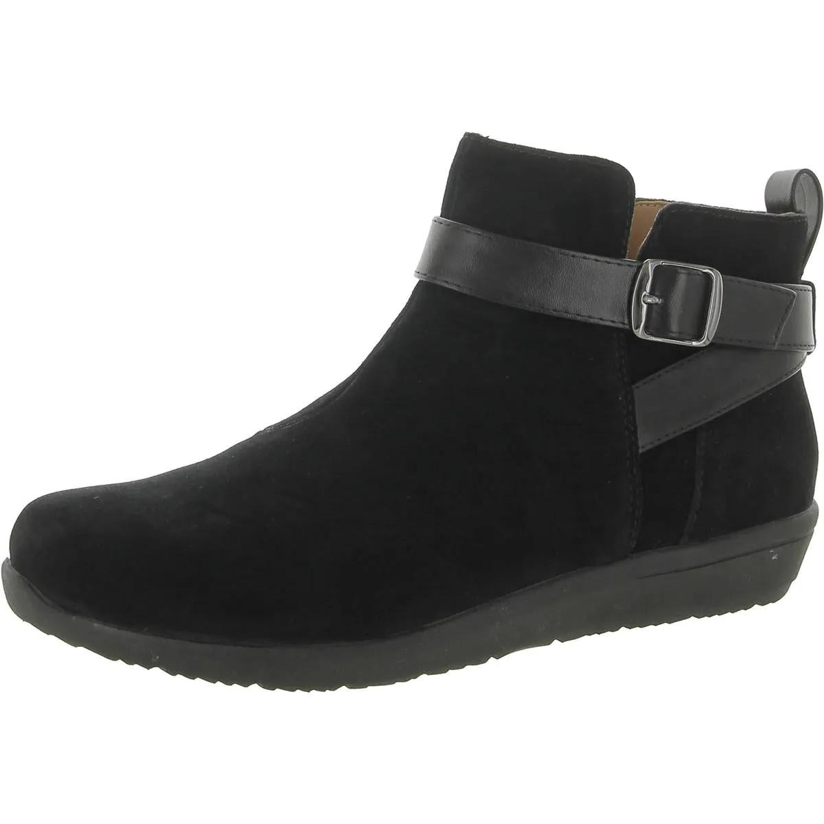 Romy Womens Suede Round Toe Ankle Boots
