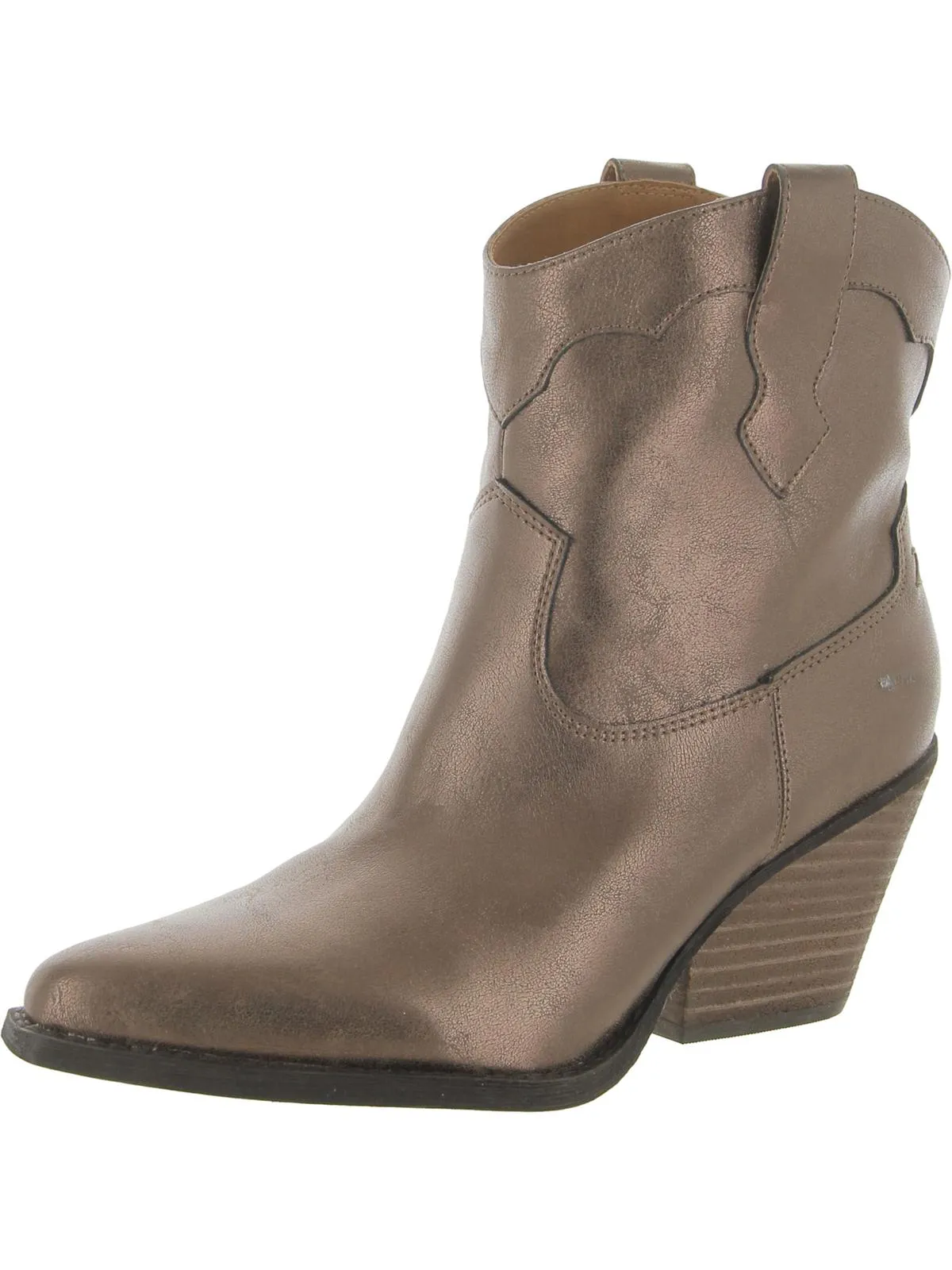 Roslyn Womens Leather Pull On Cowboy, Western Boots