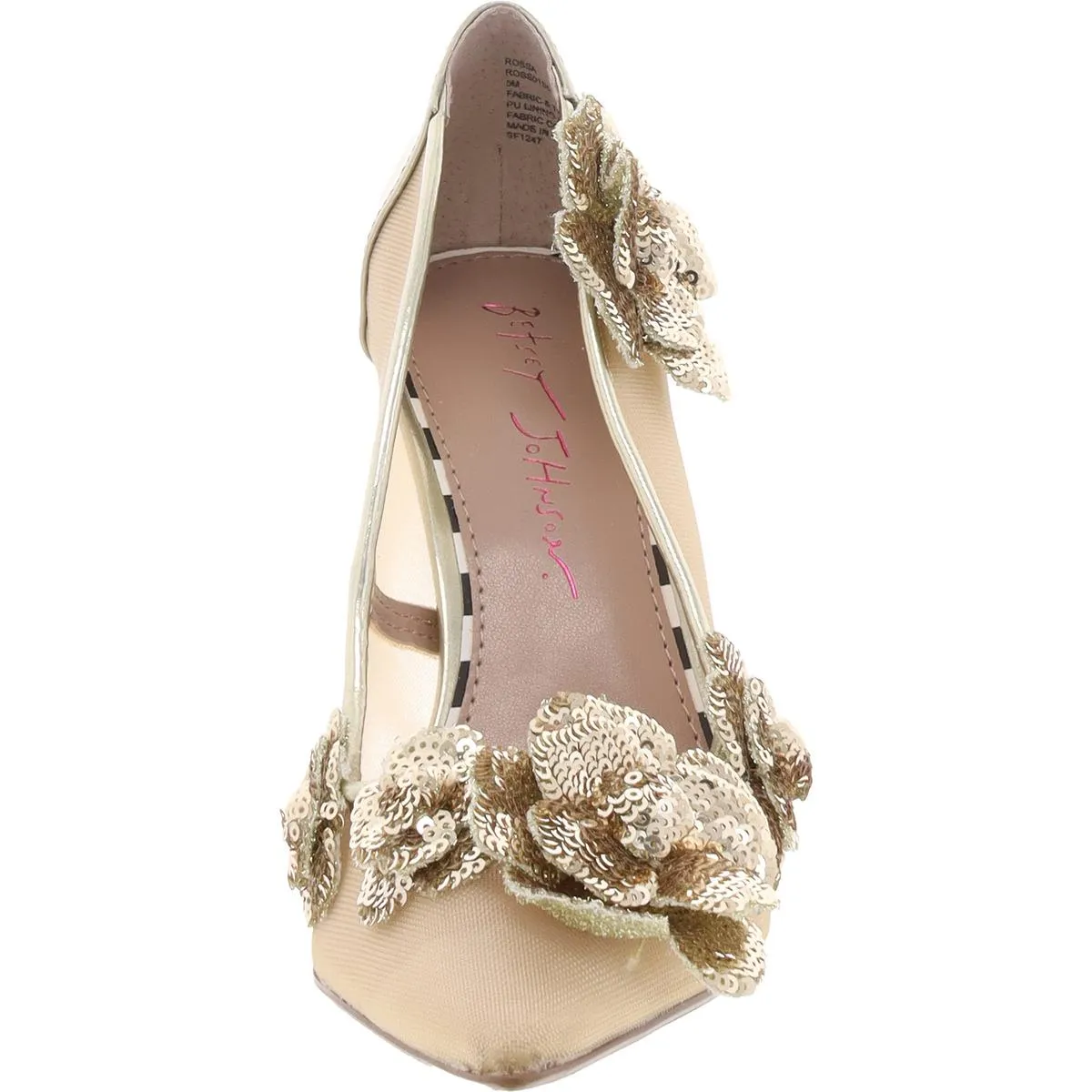 Rossa Womens Embellished Mesh Pumps