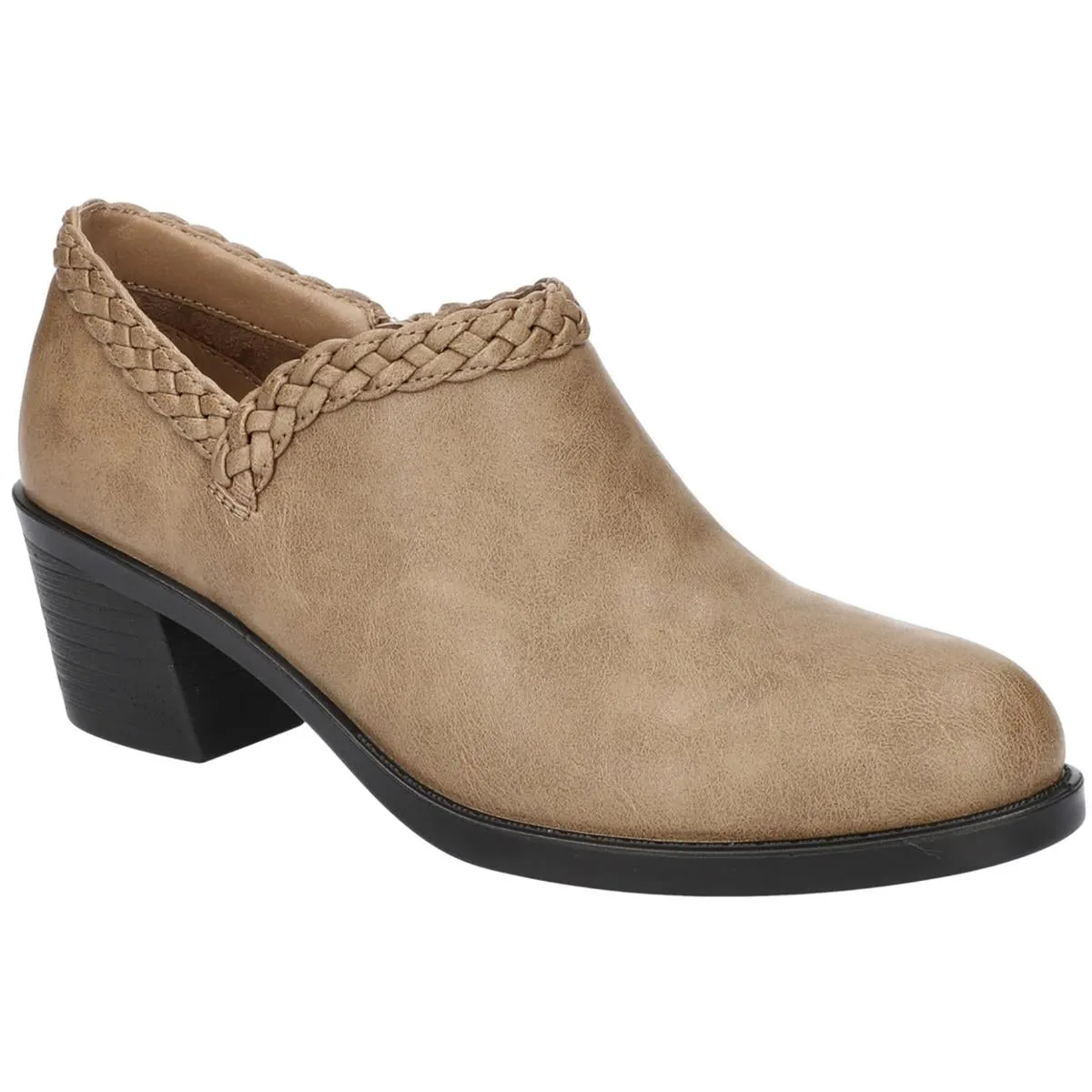 Ry Womens Faux Leather Zipper Clogs