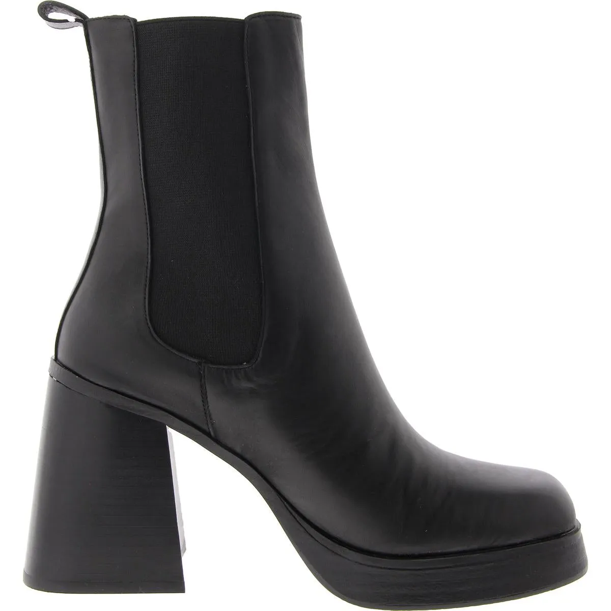 Sabetha Womens Leather Block Heel Chelsea Boots