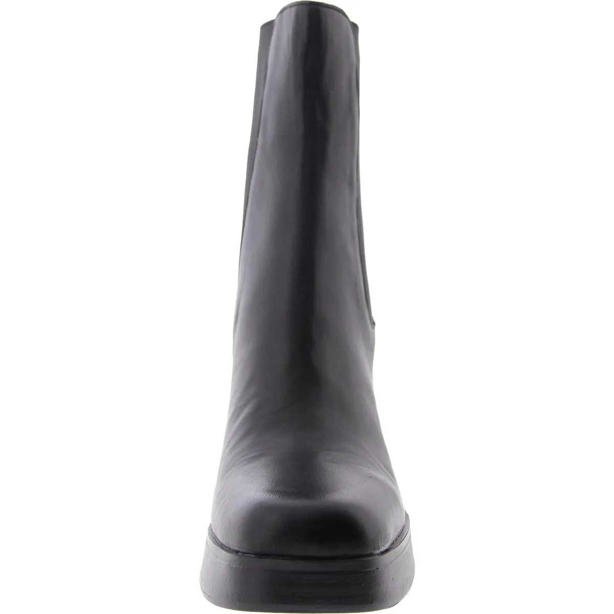 Sabetha Womens Leather Block Heel Chelsea Boots