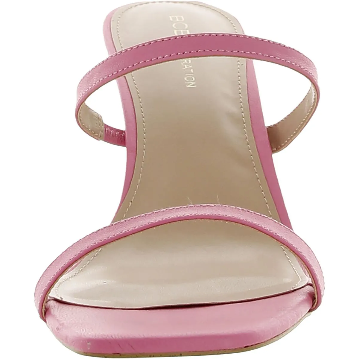 Salin Womens Leather Square Toe Dress Sandals
