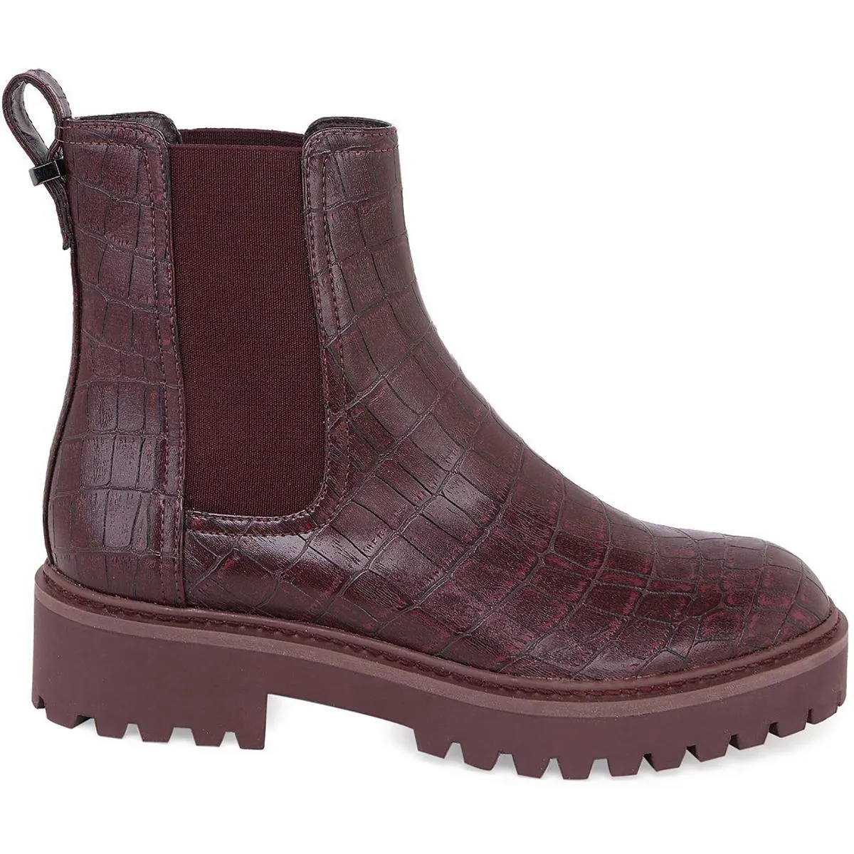Salt Lug Womens Patent Pull On Chelsea Boots