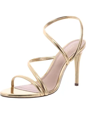 Sandalia Salto Alto Womens Metallic Dressy Strappy Sandals