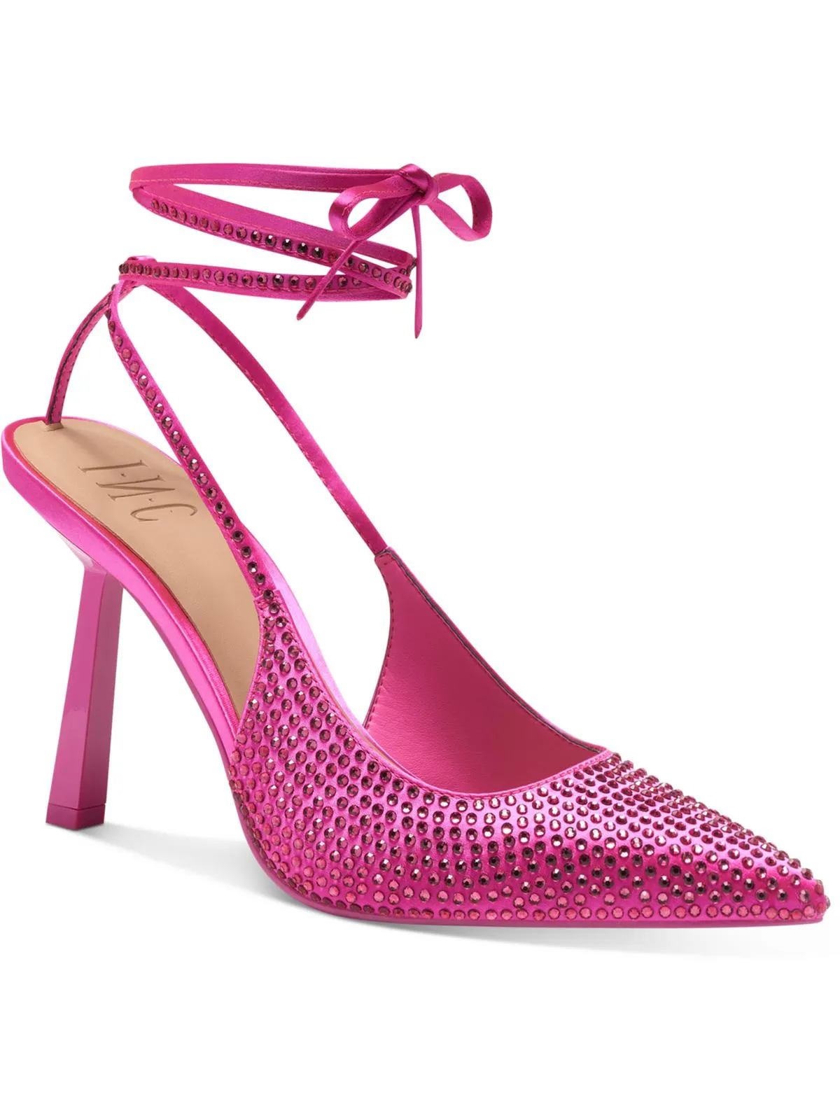 Sandaze Womens Rhinestone Pointed Toe Slingback Heels