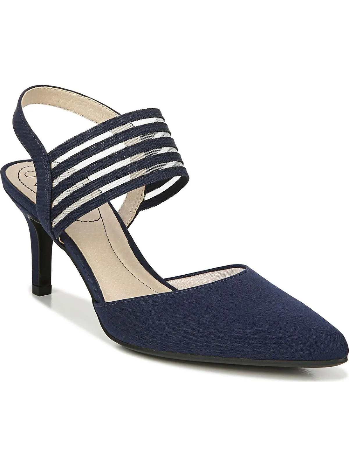 Sanya Womens Cushioned Footbed Slingback Dress Heels