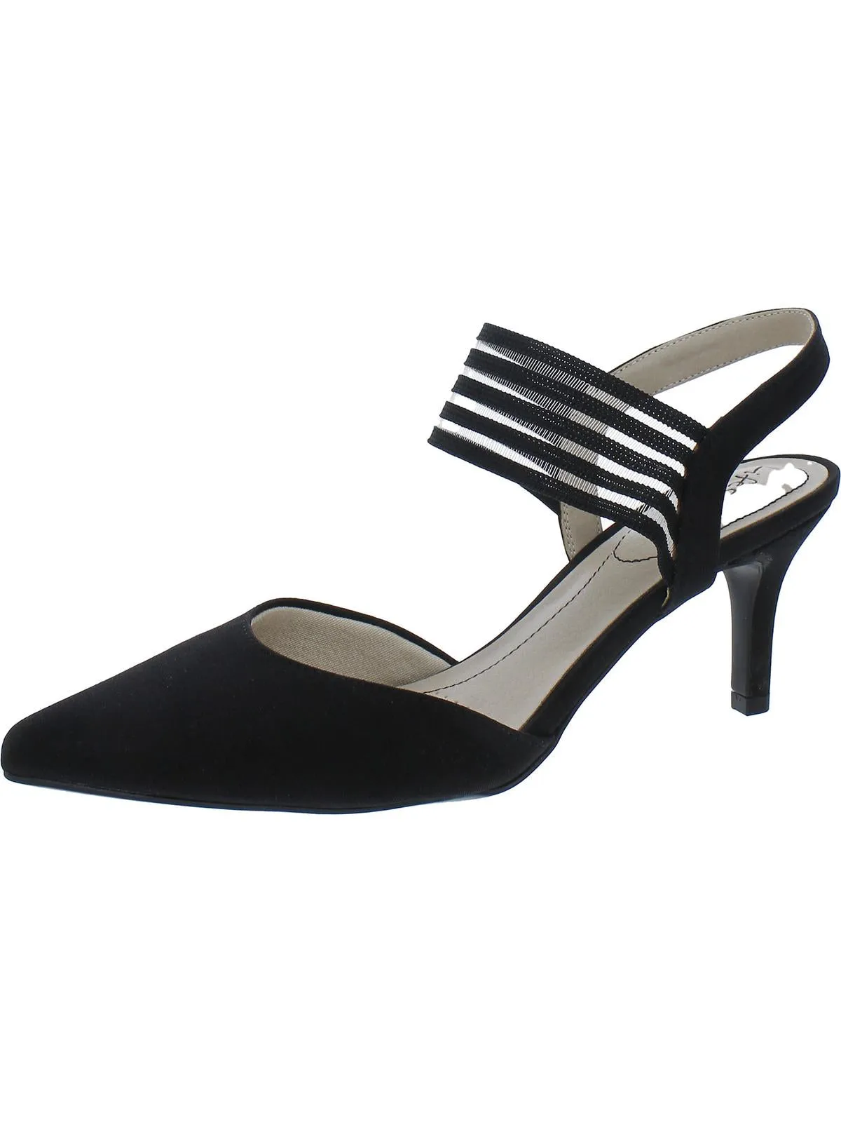 Sanya Womens Cushioned Footbed Slingback Dress Heels