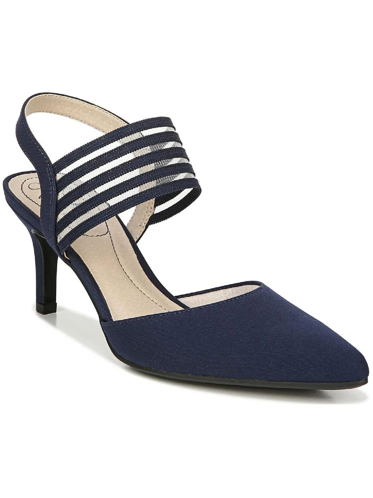 Sanya Womens Cushioned Footbed Slingback Dress Heels