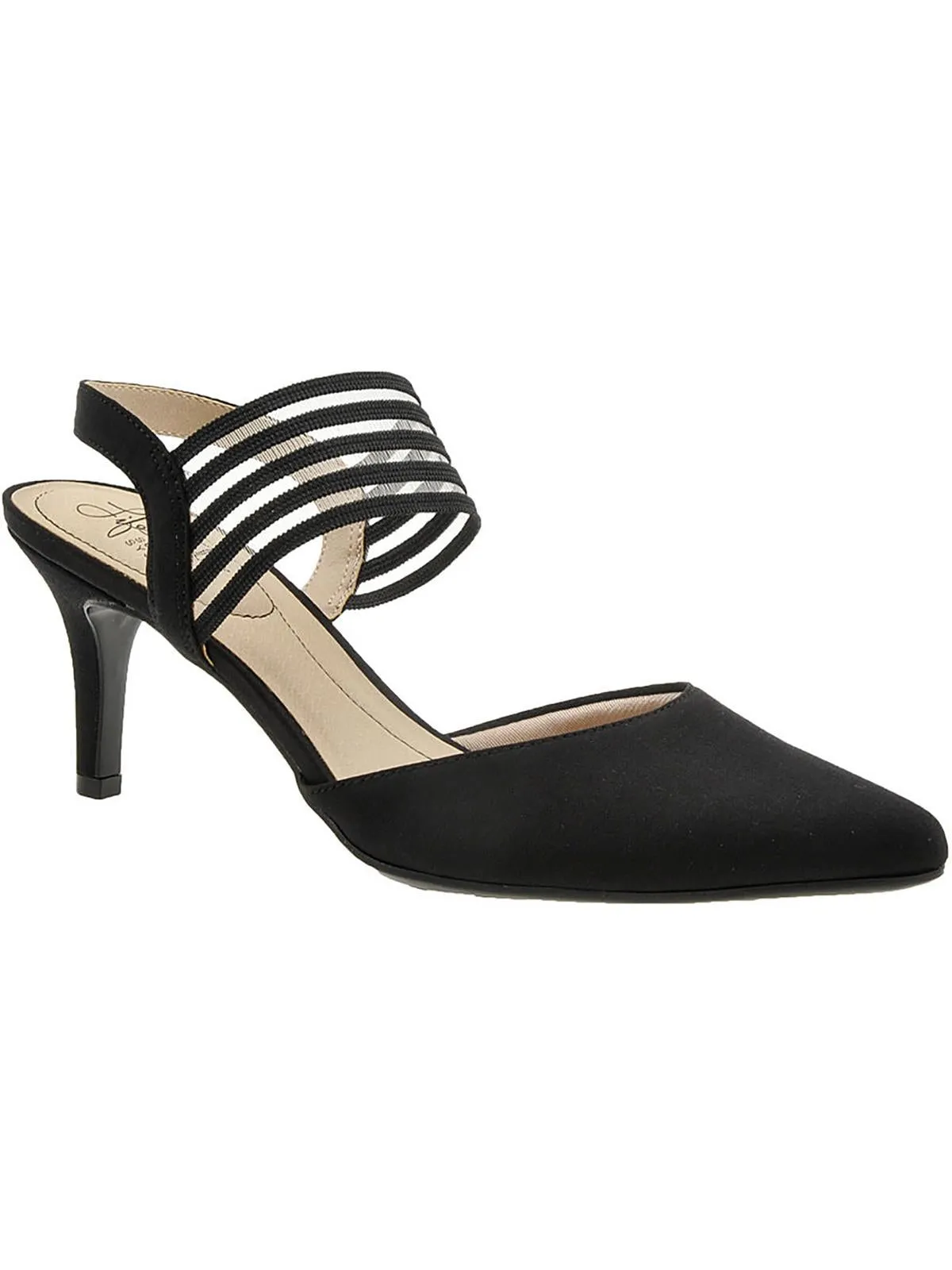 Sanya Womens Cushioned Footbed Slingback Dress Heels