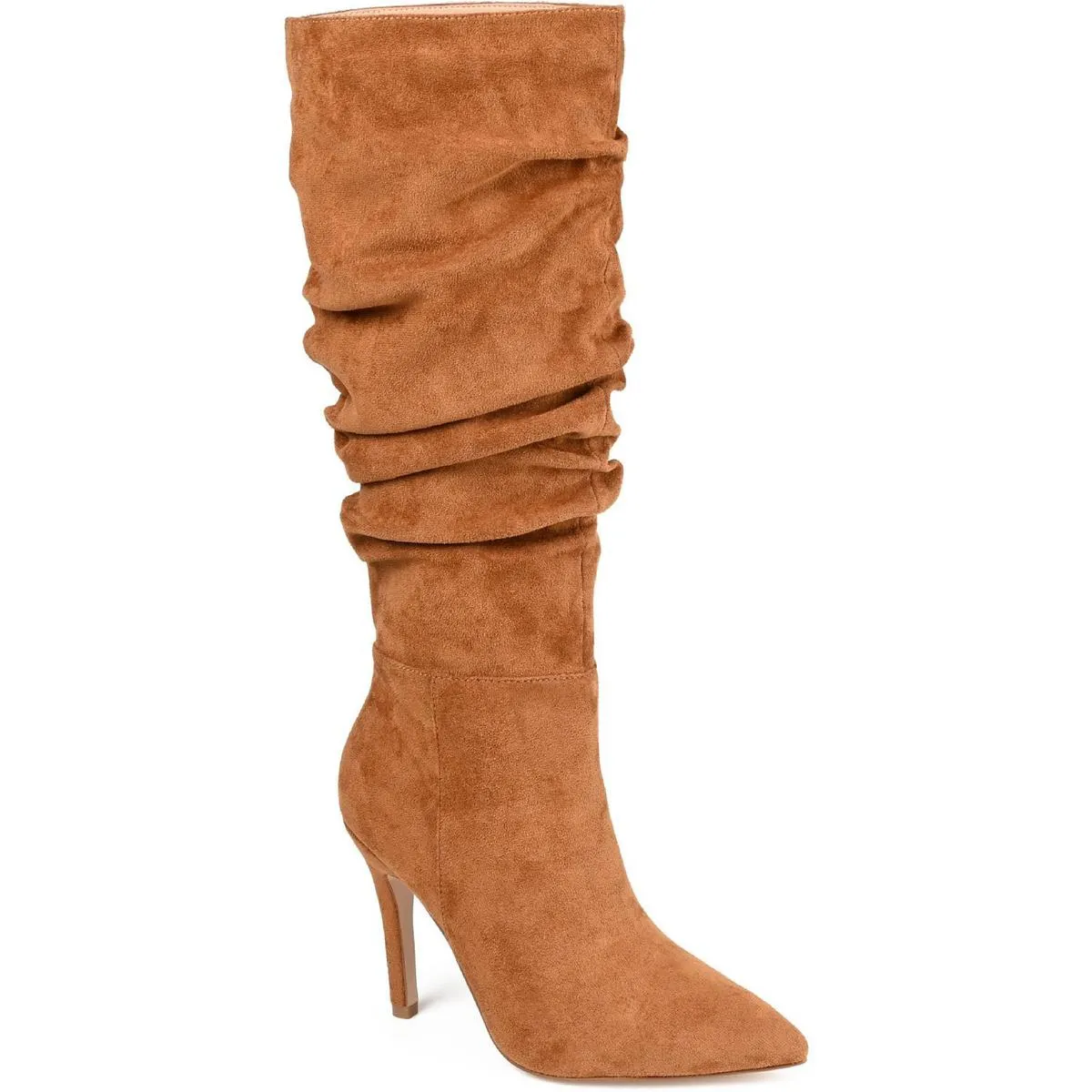 Sarie  Womens Faux Leather Wide Calf Knee-High Boots