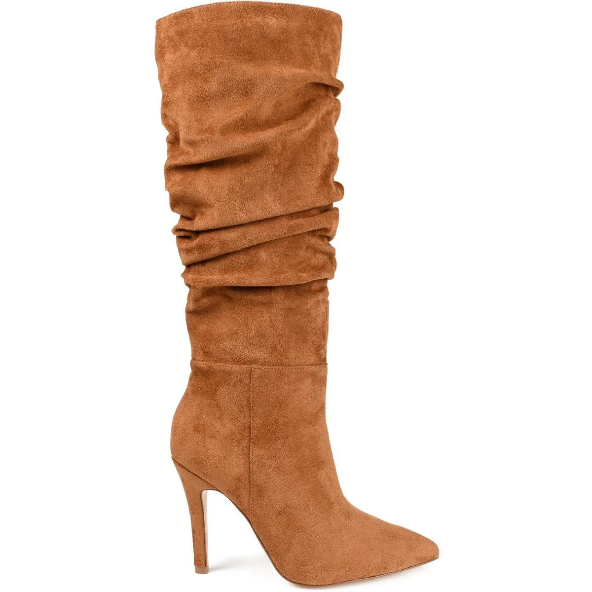 Sarie  Womens Faux Leather Wide Calf Knee-High Boots
