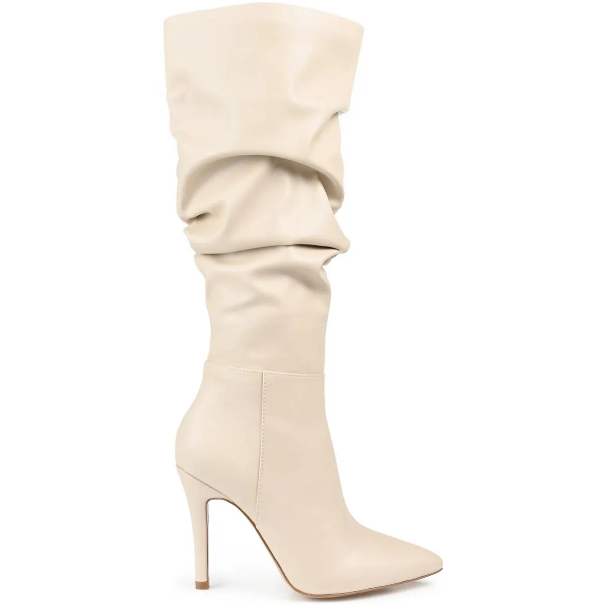 Sarie  Womens Faux Leather Wide Calf Knee-High Boots
