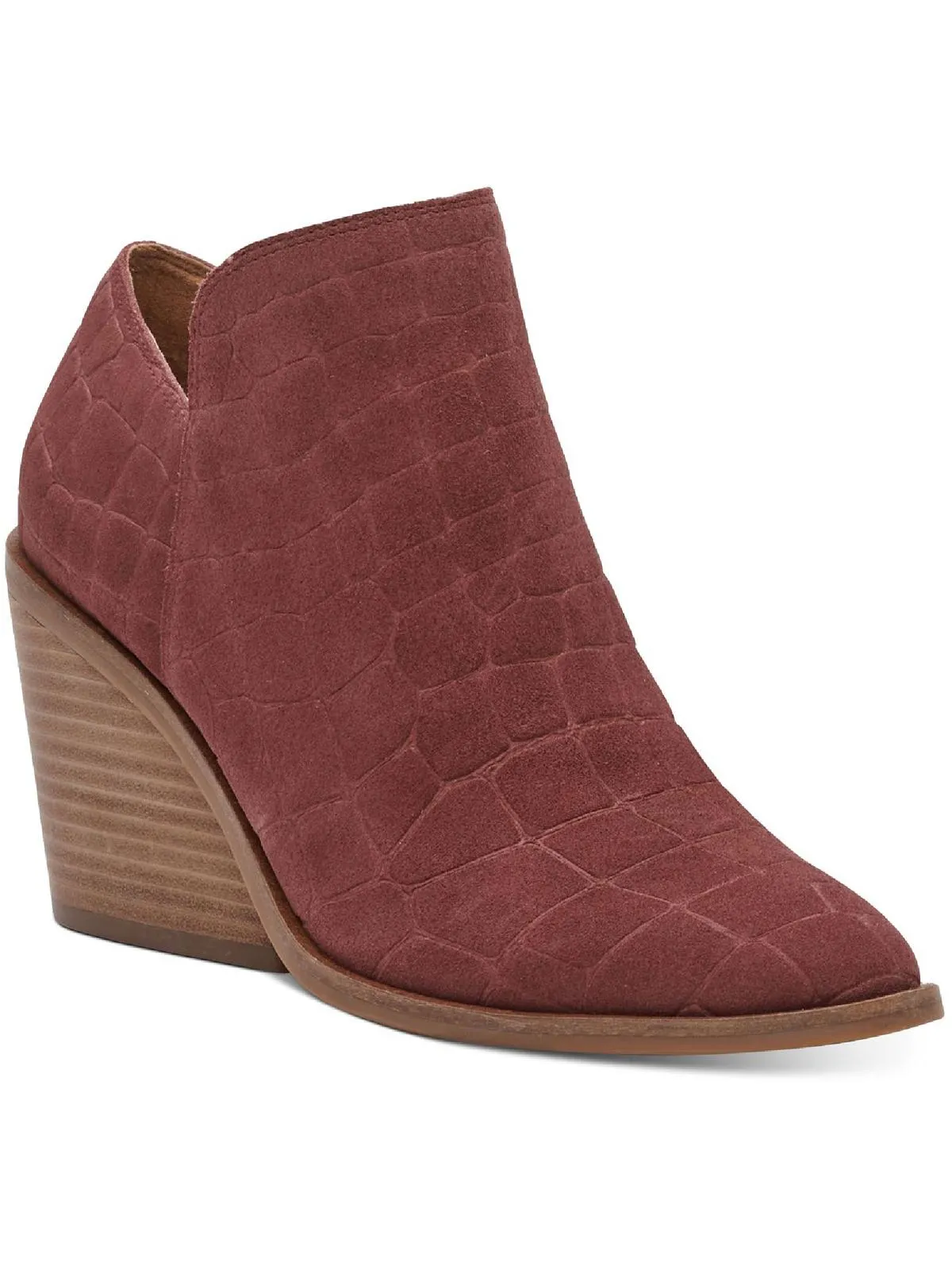 Saucie Womens Comfort Insole Pointed Toe Ankle Boots