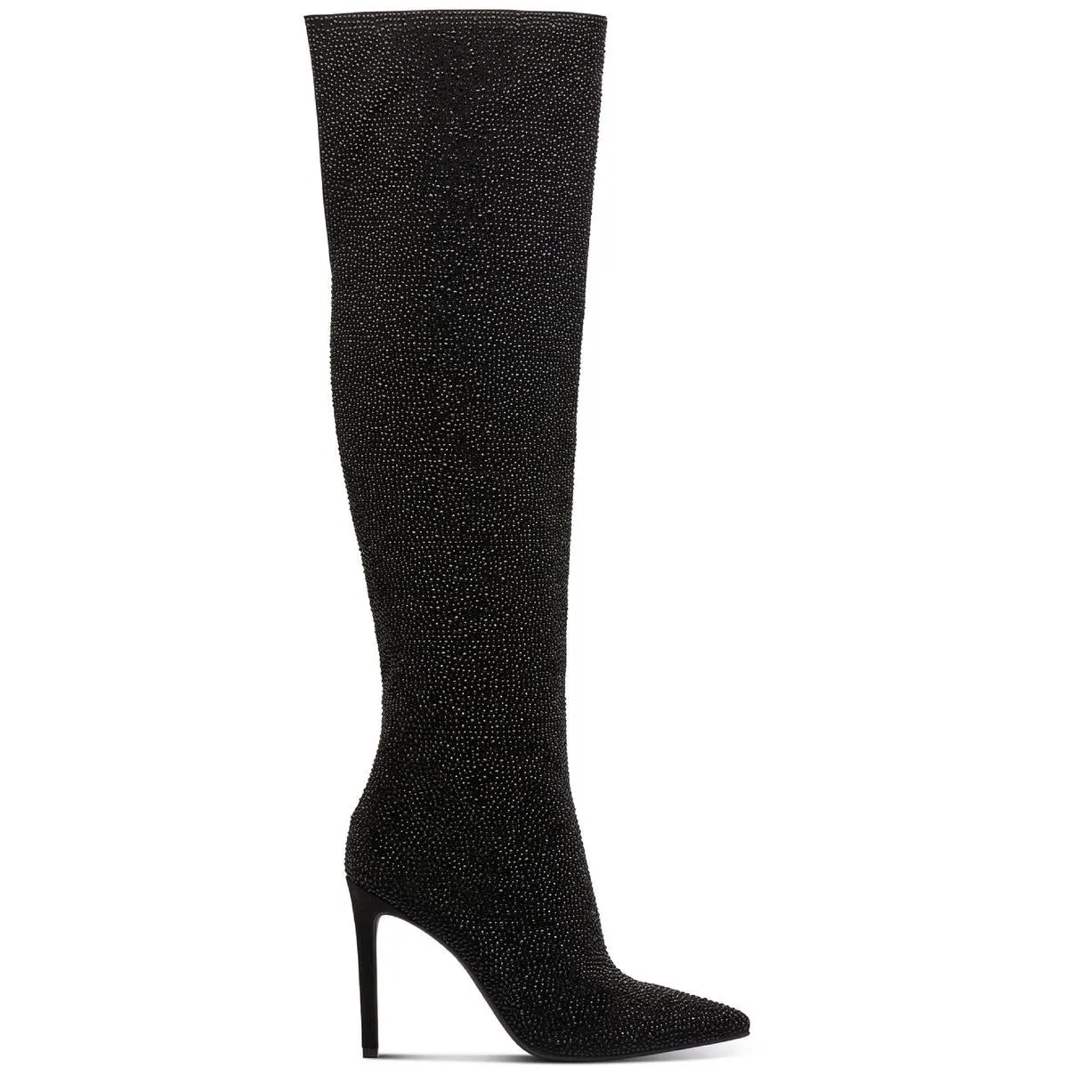 Saveria Womens Rhinestone Tall Over-The-Knee Boots