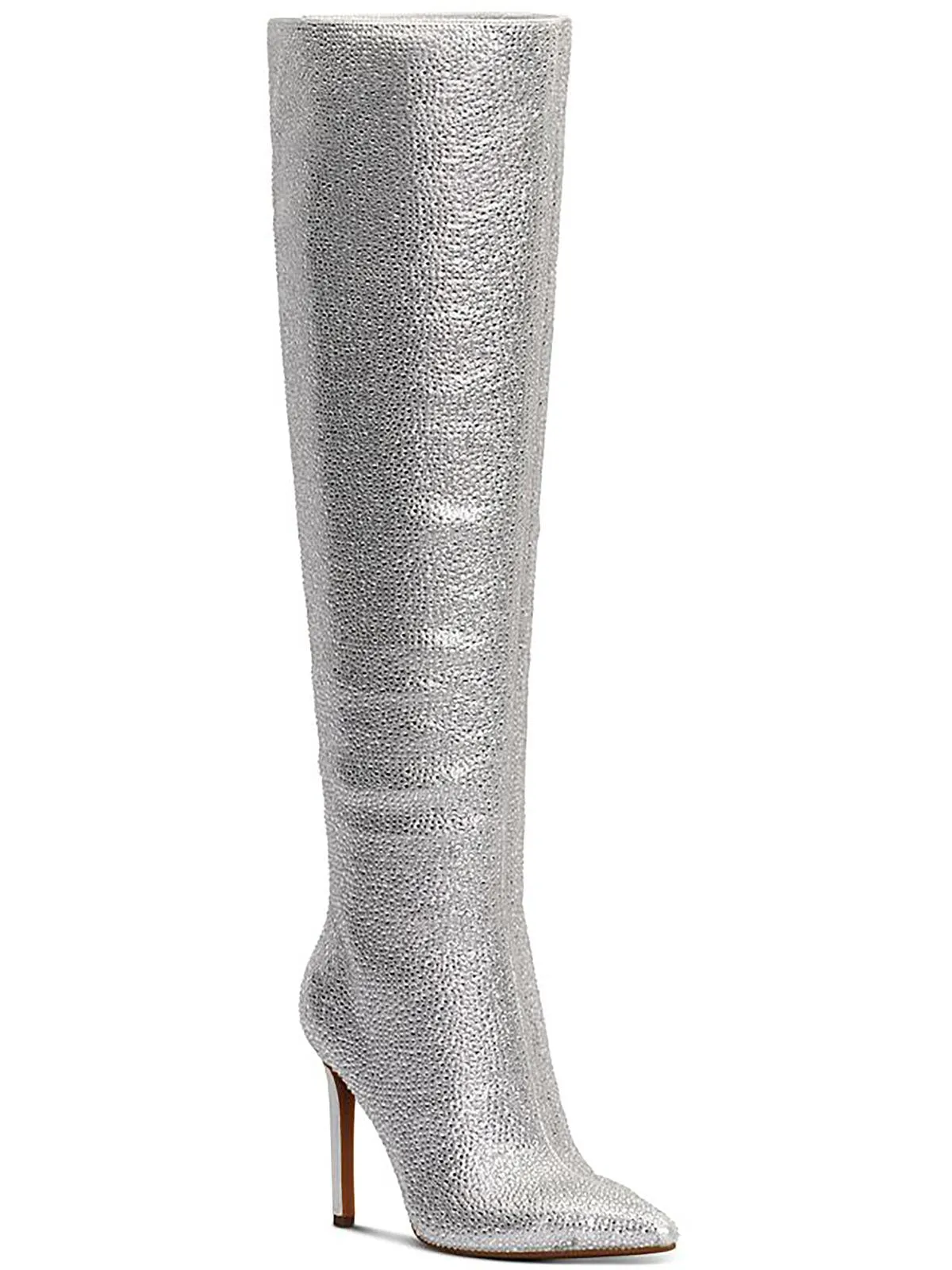 Saveria Womens Rhinestone Tall Over-The-Knee Boots