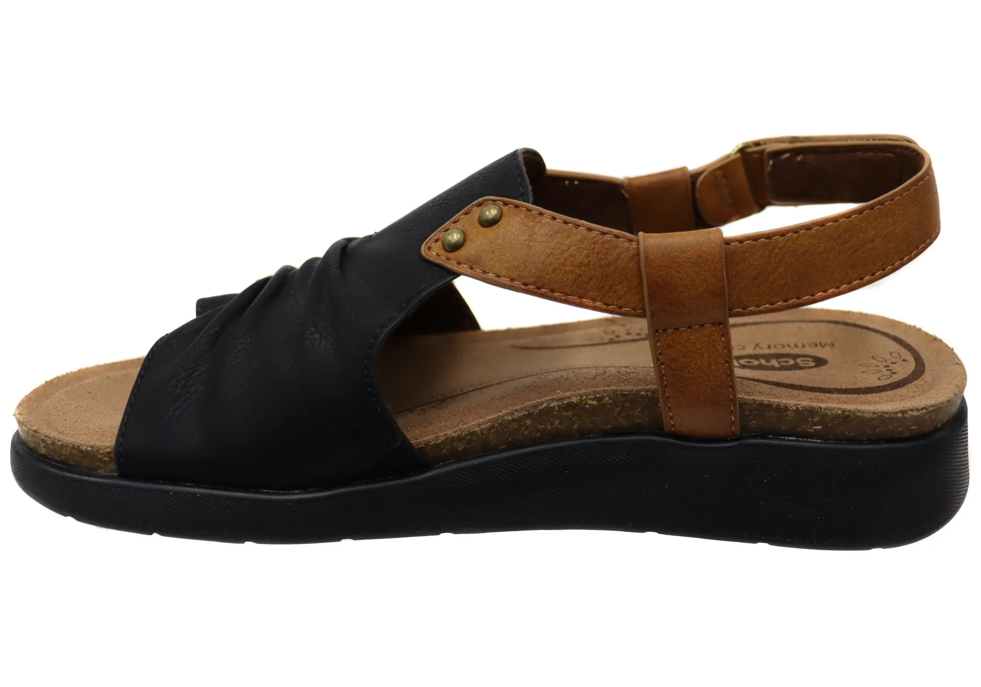 Scholl Orthaheel Tyler Womens Comfortable Sandals Scholl Orthaheel Shoes