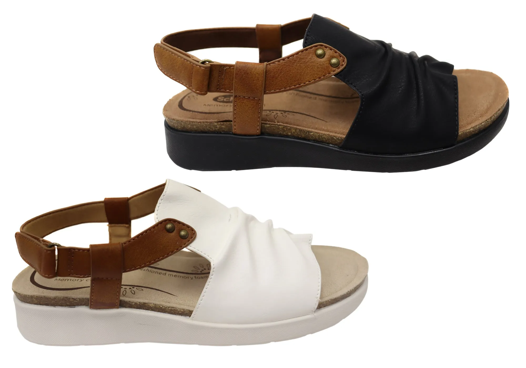 Scholl Orthaheel Tyler Womens Comfortable Sandals Scholl Orthaheel Shoes