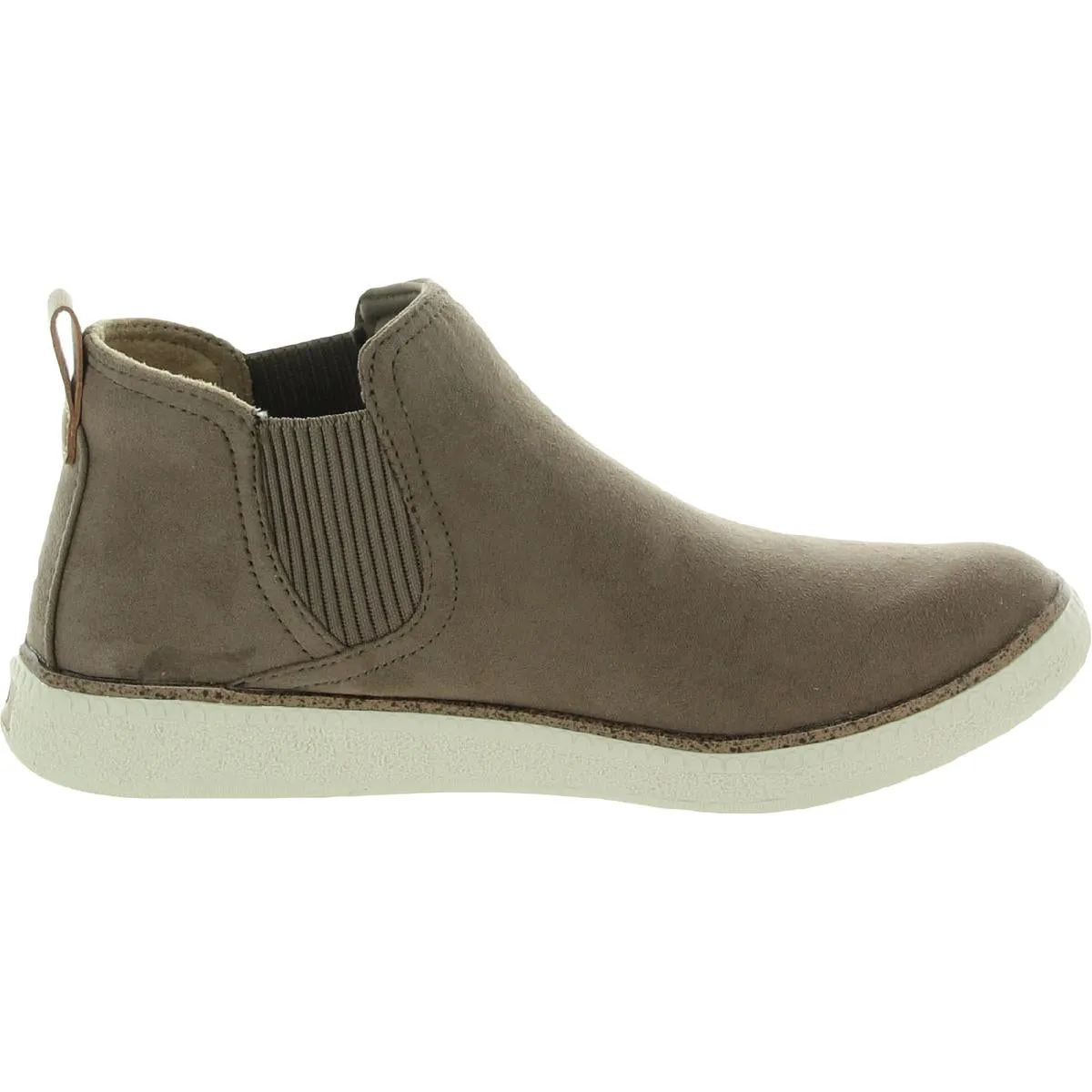 See Me Womens Faux Suede Slip On Ankle Boots